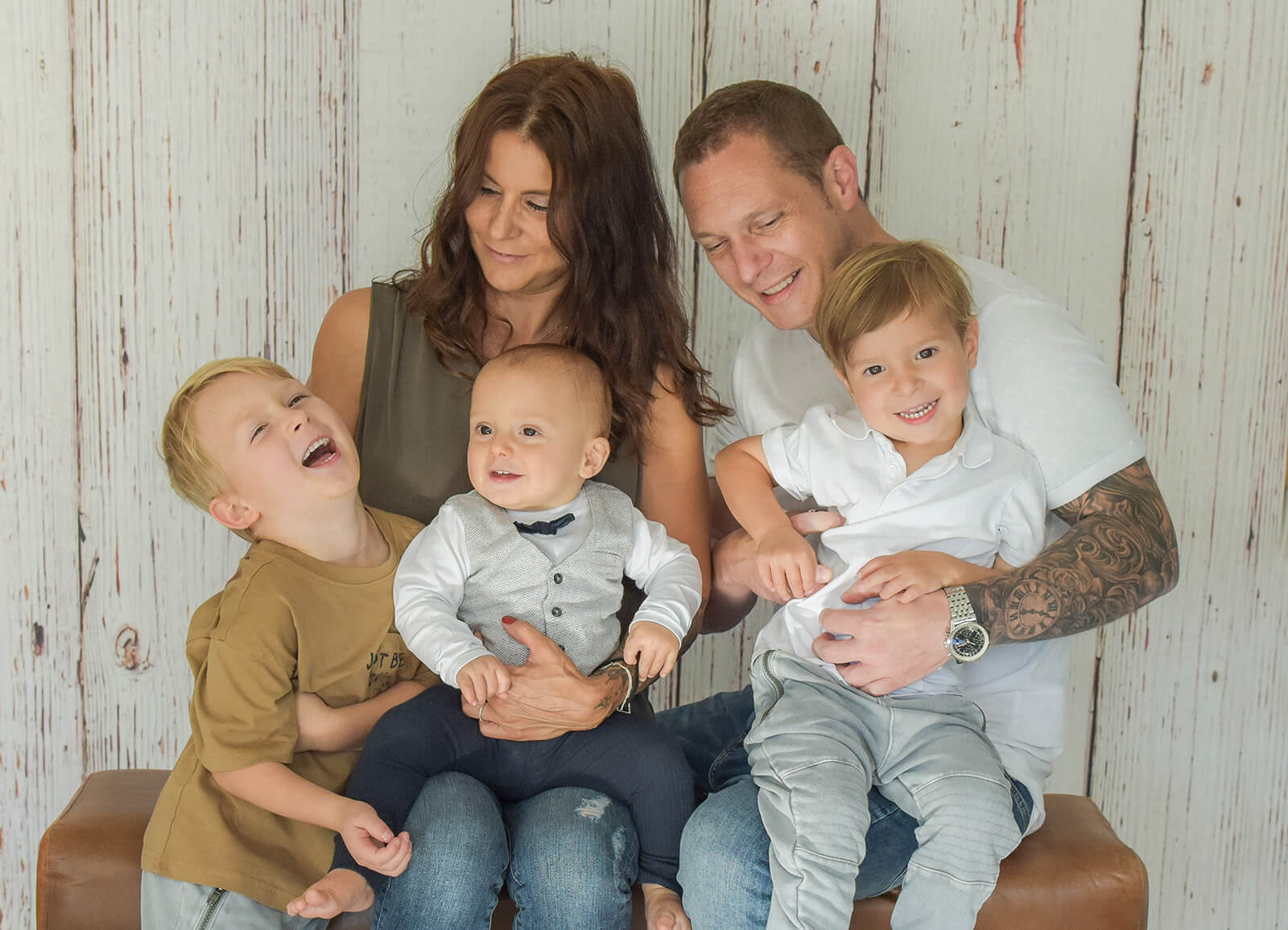 lachendes Familienbild München
